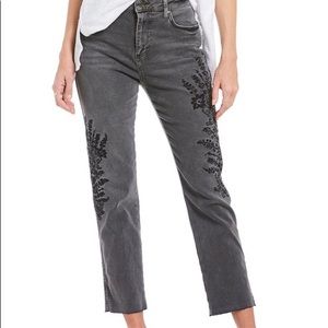Free People Grey Denim Pants